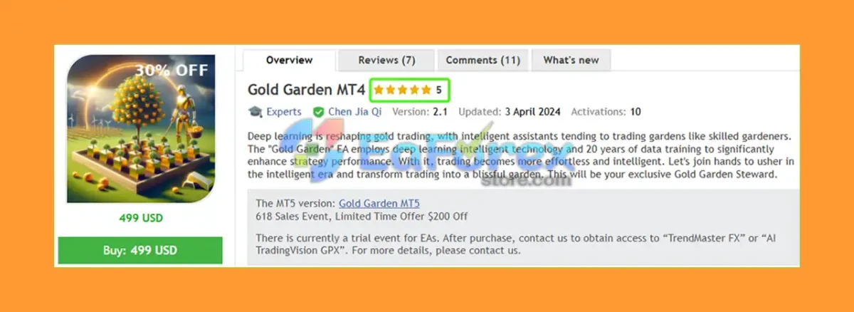 Gold Garden MT4 Overview