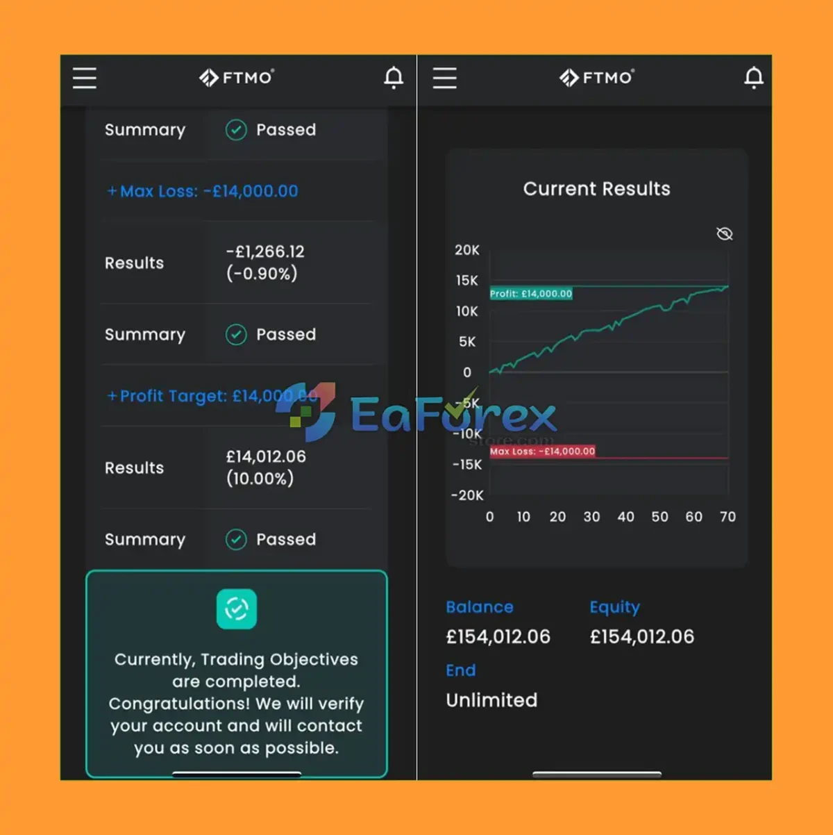 Trading Busters EA MT5 Live Results with FTMO