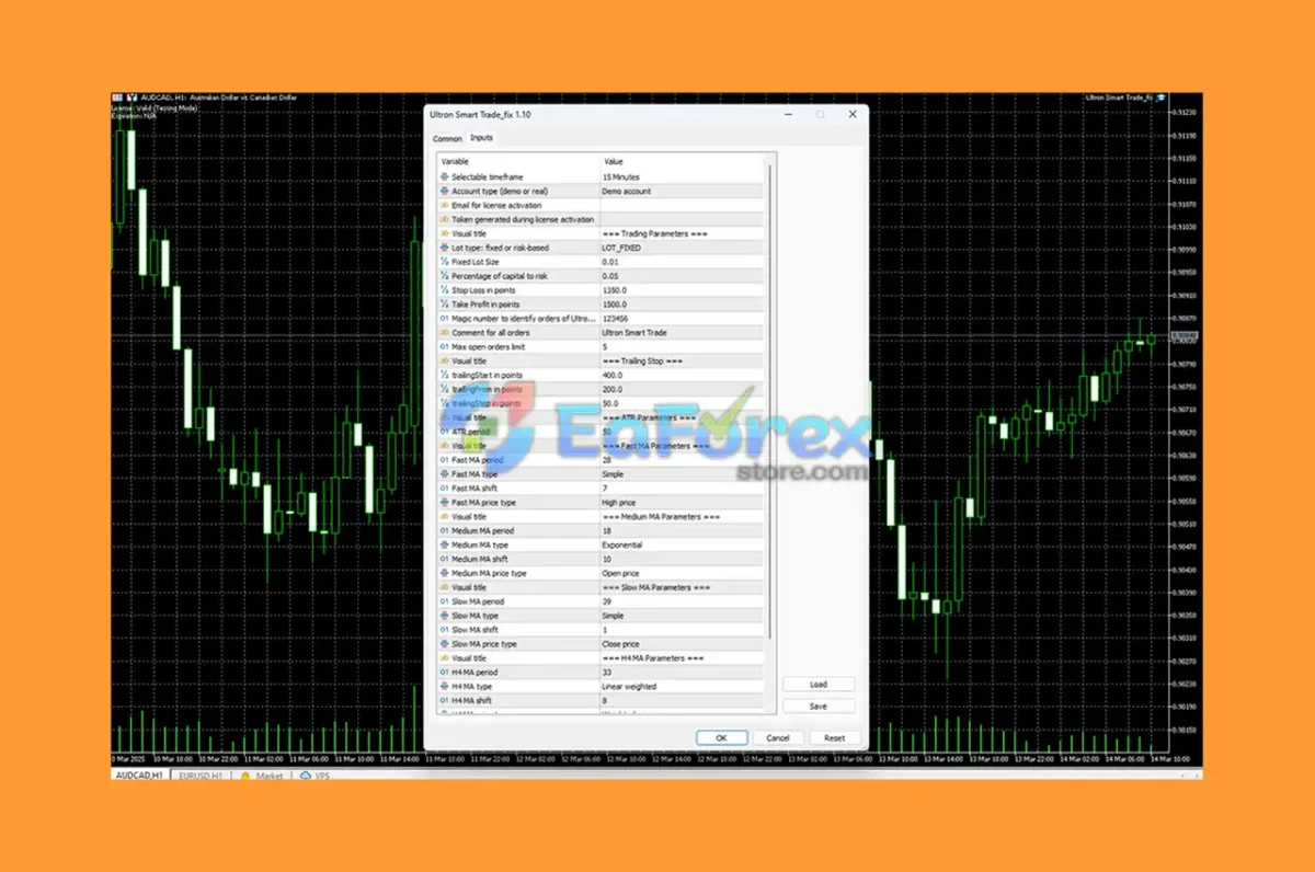 Ultron Smart Trade EA setting