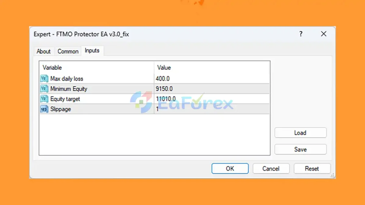 FTMO Protector EA setting