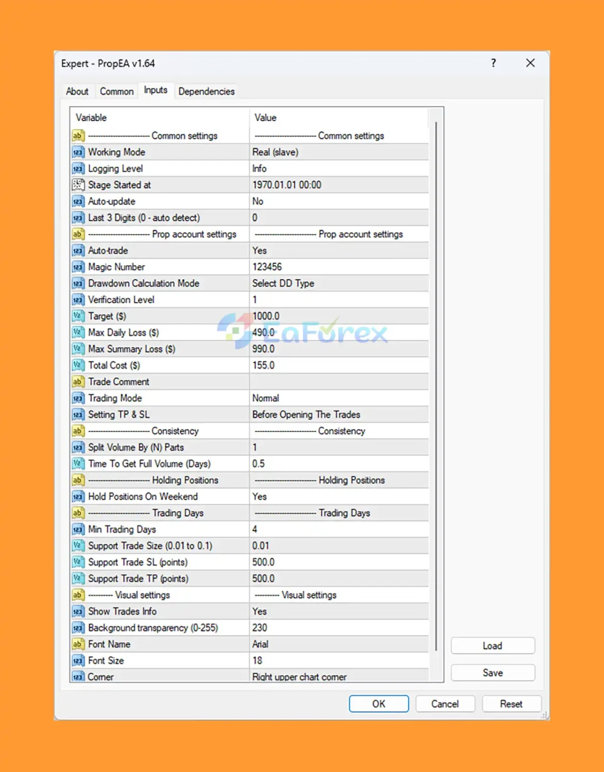 PropEA MT4 setting
