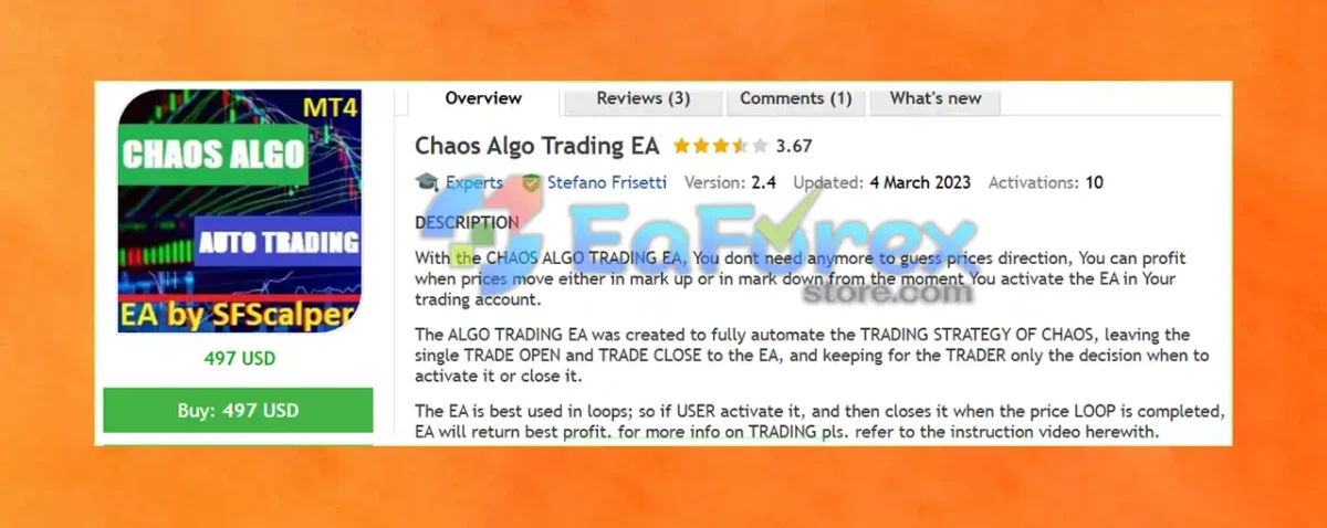 Chaos Algo Trading EA Overview