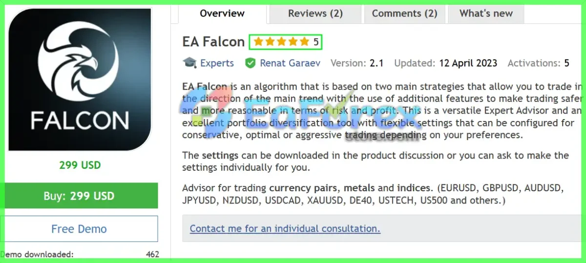 EA Falcon MT4 Overview