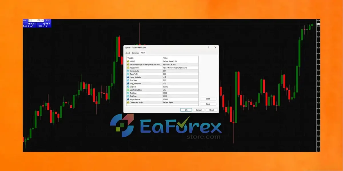 FXGain Fenix EA MT4 setting