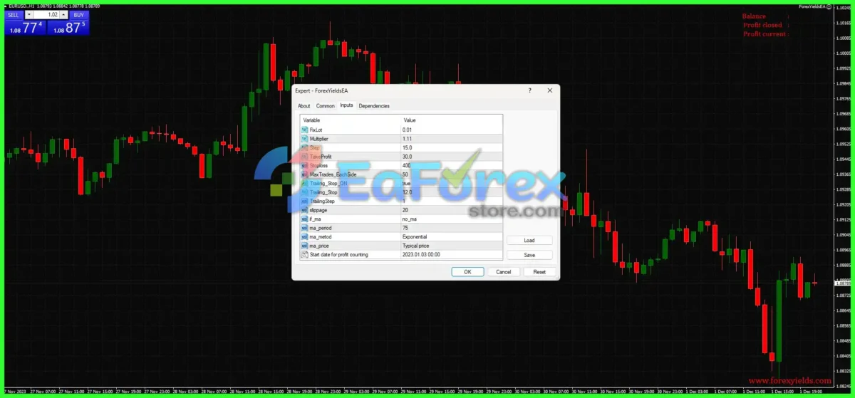 Forex Yields EA MT4 with SetFile (Unlimited)