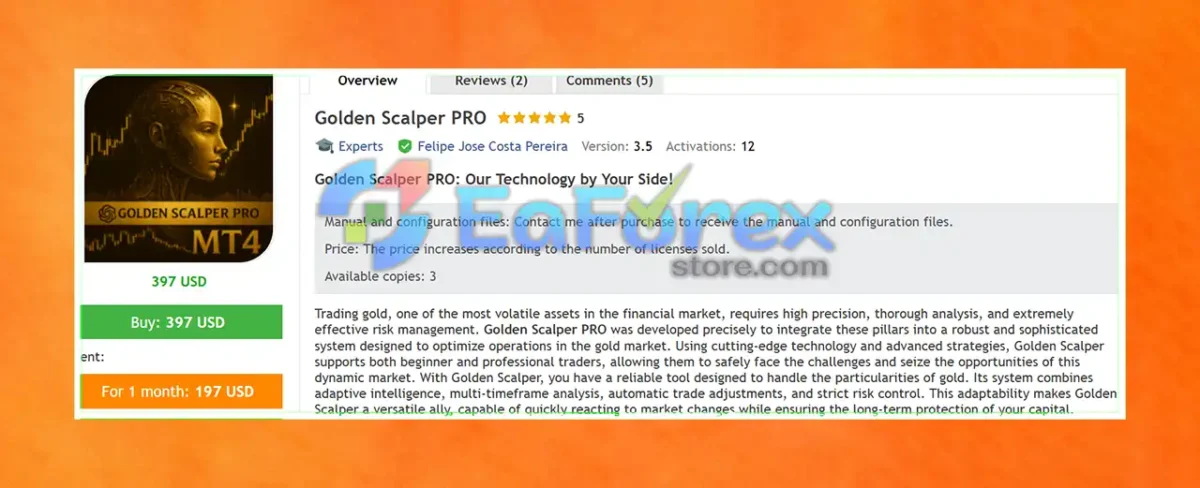 Golden Scalper PRO EA Overview