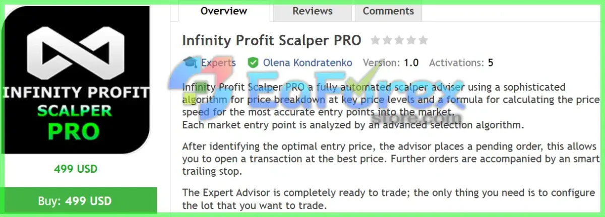 Infinity Profit Scalper PRO Overview