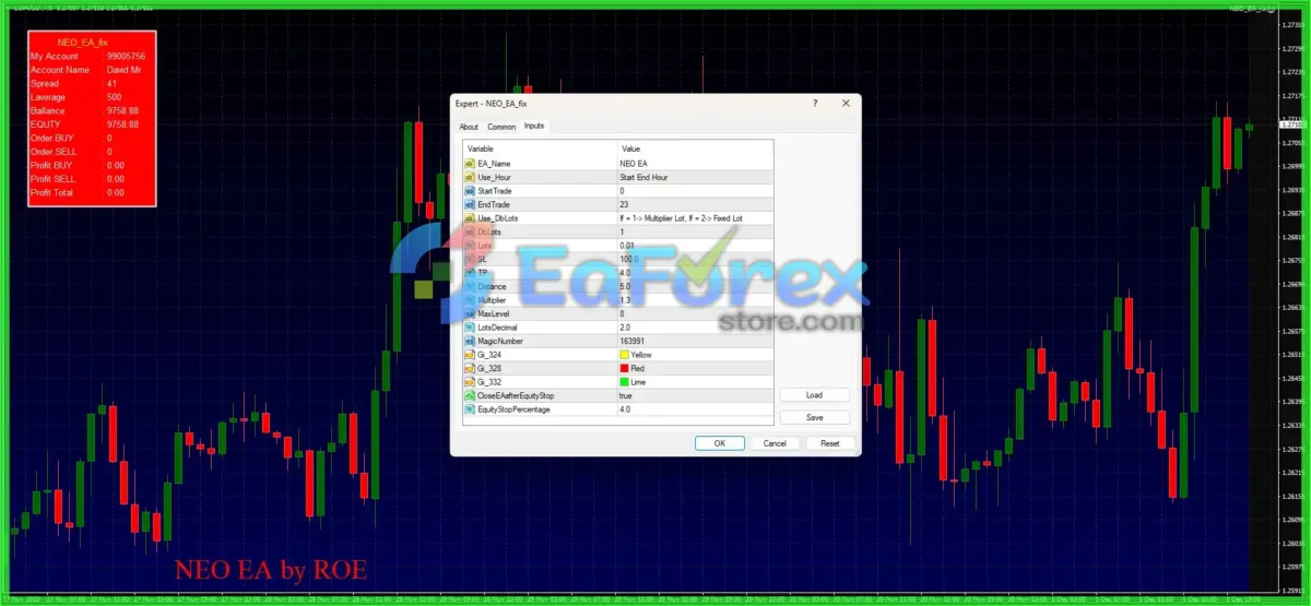 NEO EA MT4 with SetFiles (Official version 1441+)