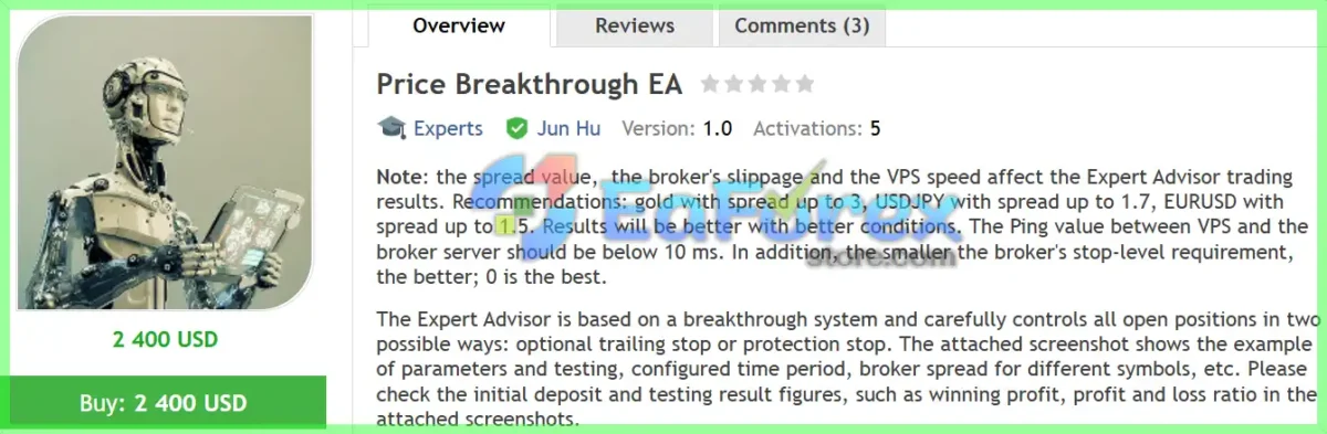 Price Breakthrough EA Overview