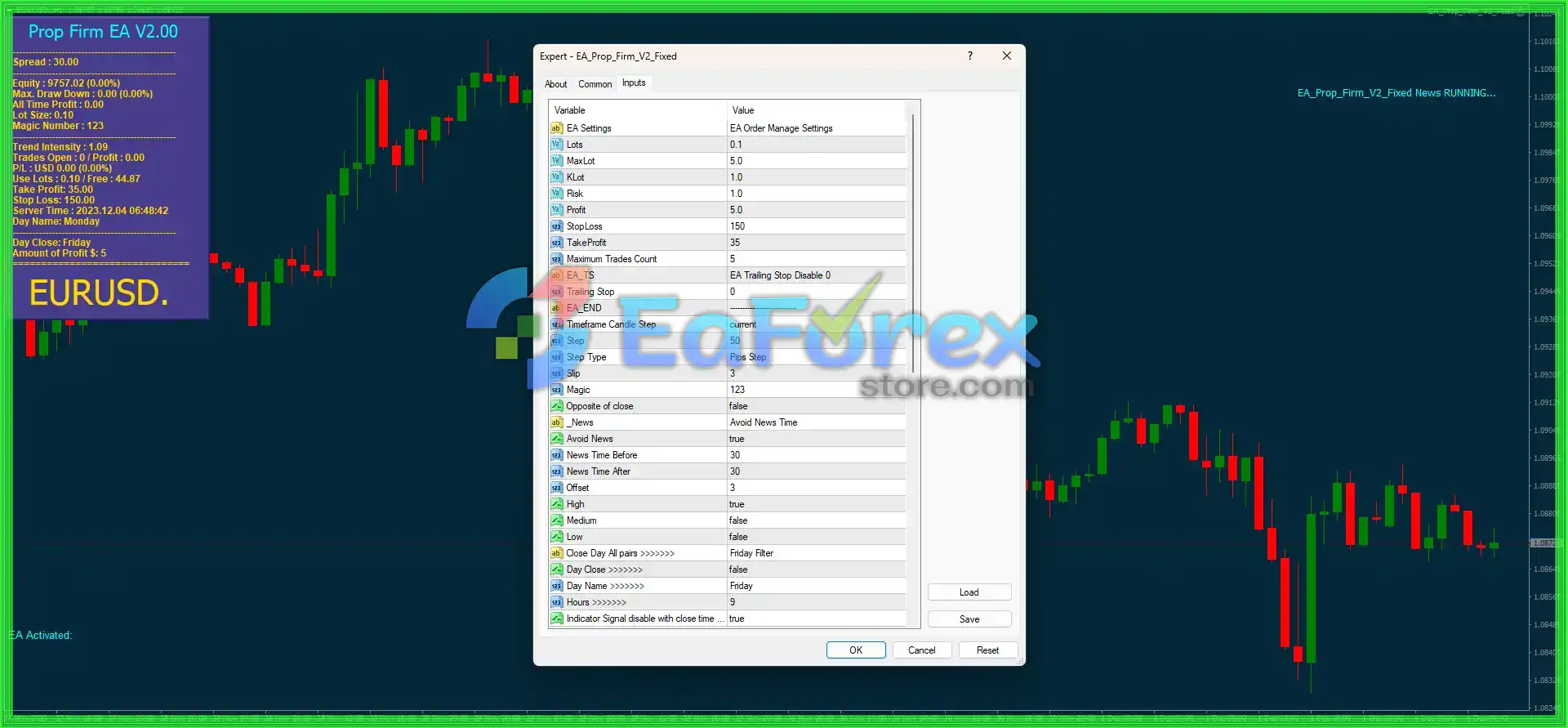 Prop Firm EA v2.0 MT4 + SetFile