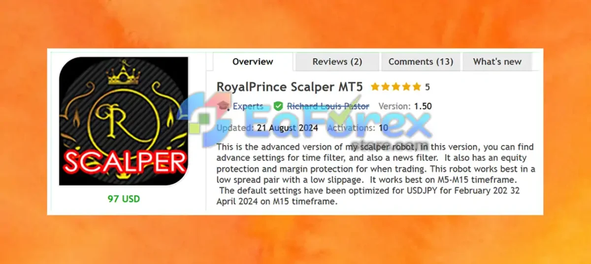 RoyalPrince Scalper MT5 Overview