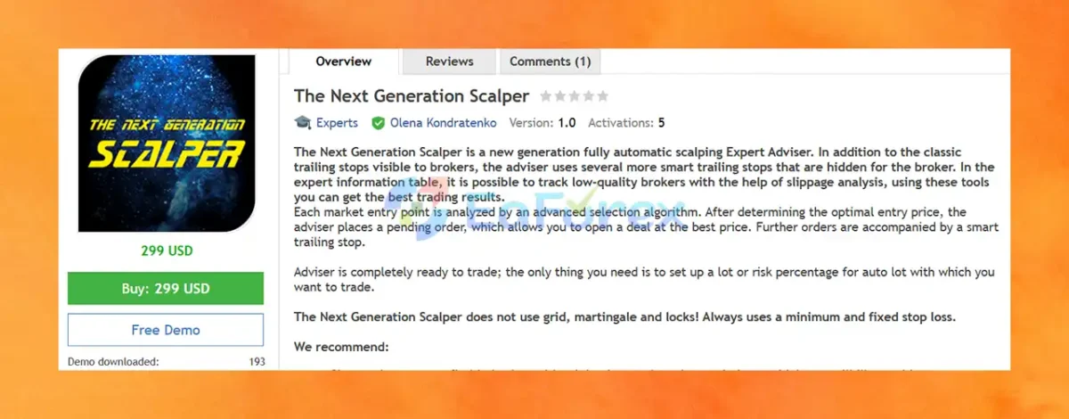 The Next Generation Scalper MT4 Overview
