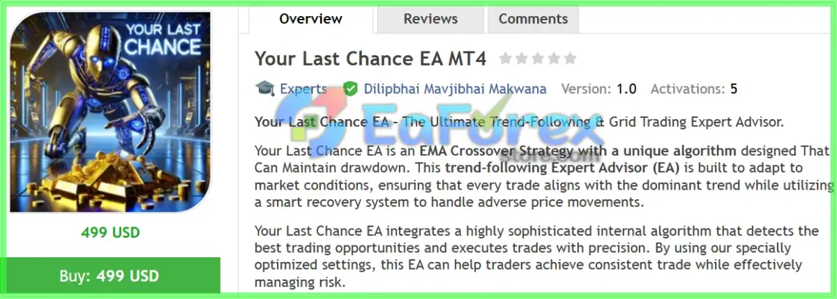 Your Last Chance EA MT4 Overview