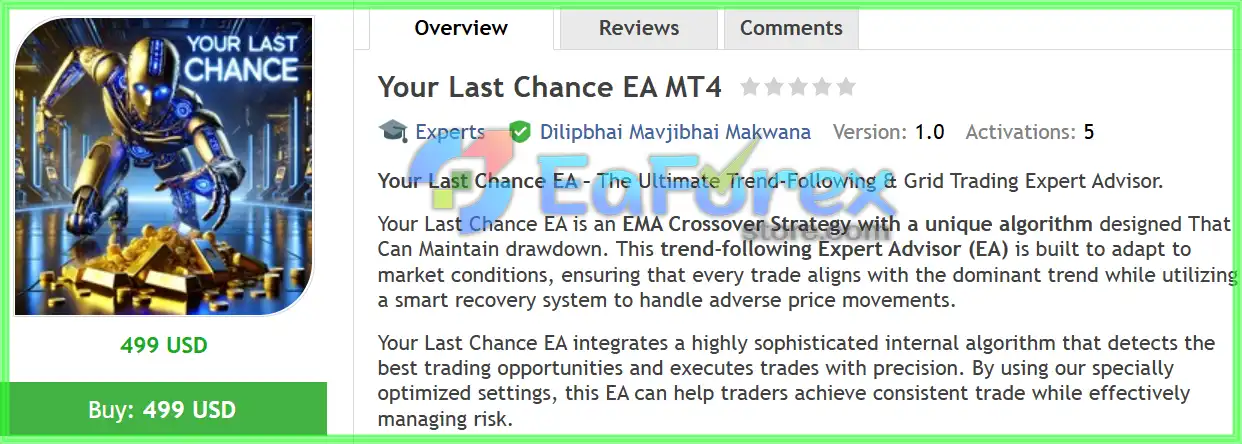 Your Last Chance EA MT4 Overview