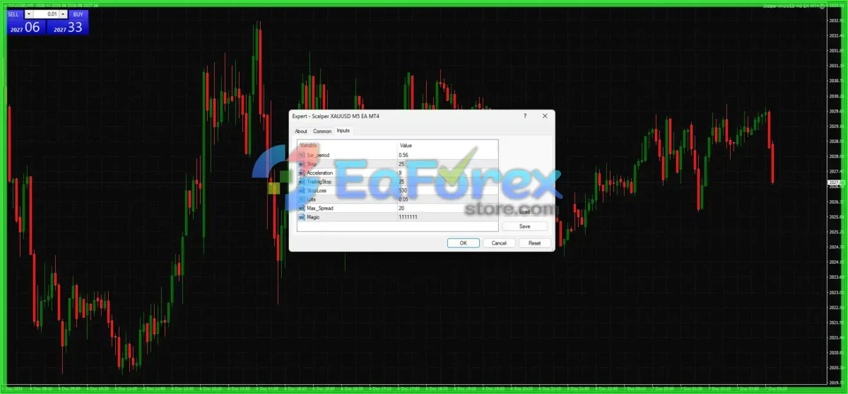 Scalper XAUUSD M5 EA MT4