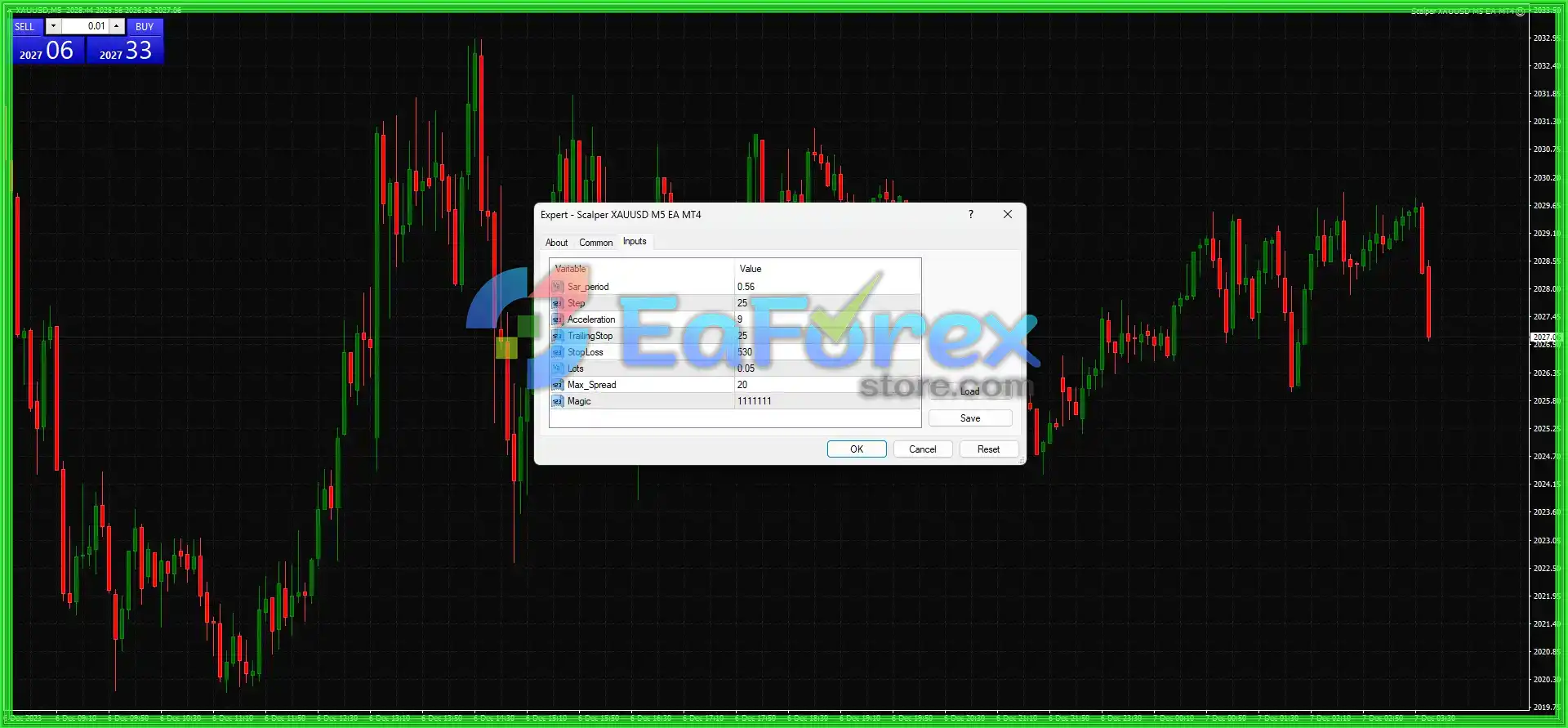 Scalper XAUUSD M5 EA MT4
