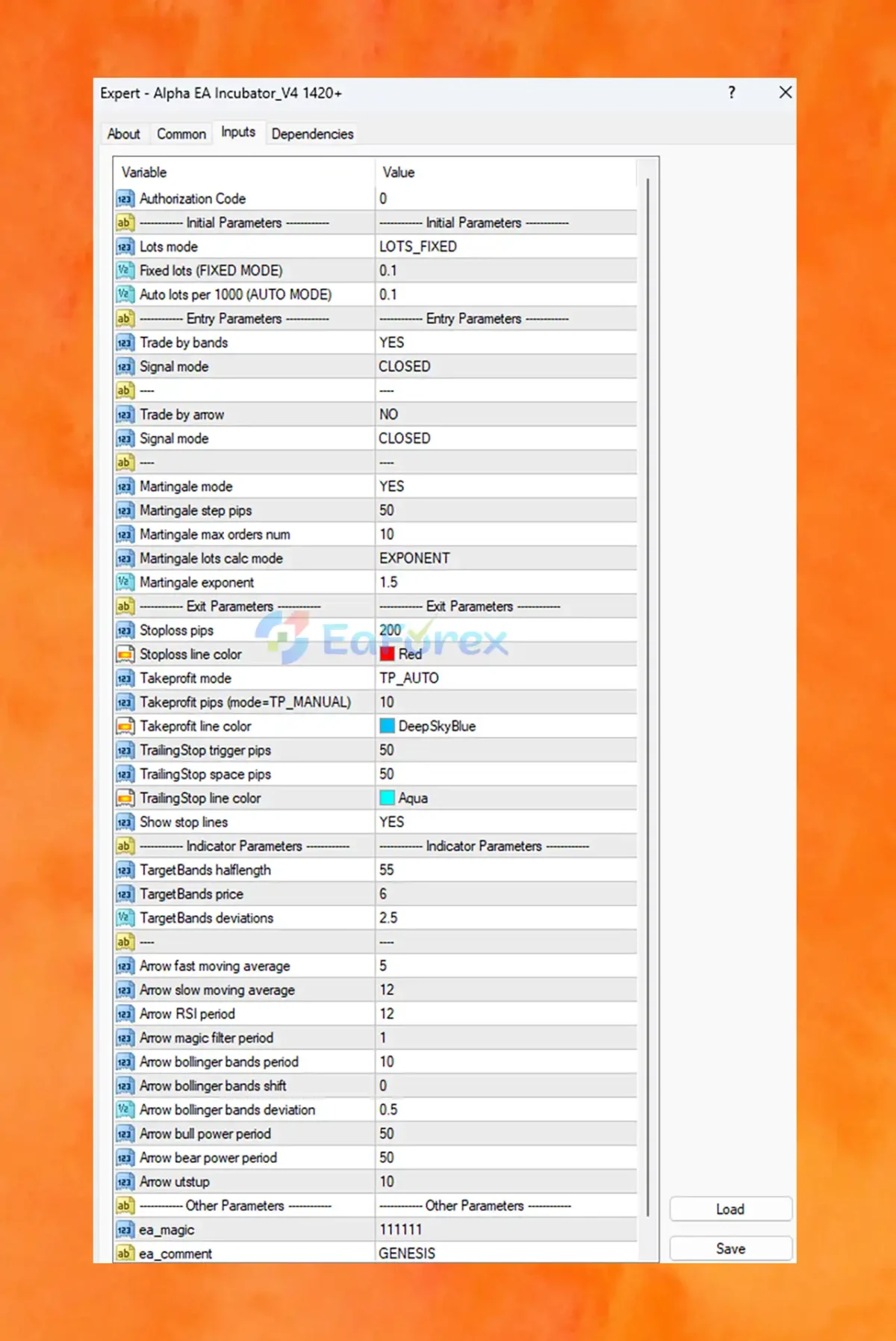 alpha ea incubator setting
