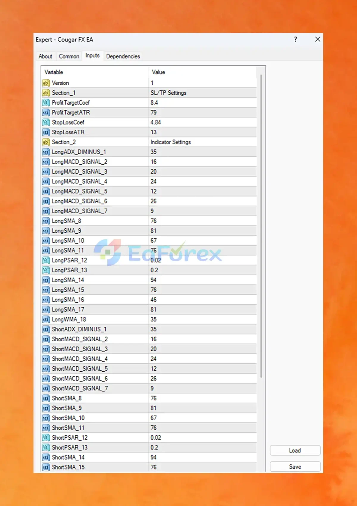 Cougar FX MT4 setting