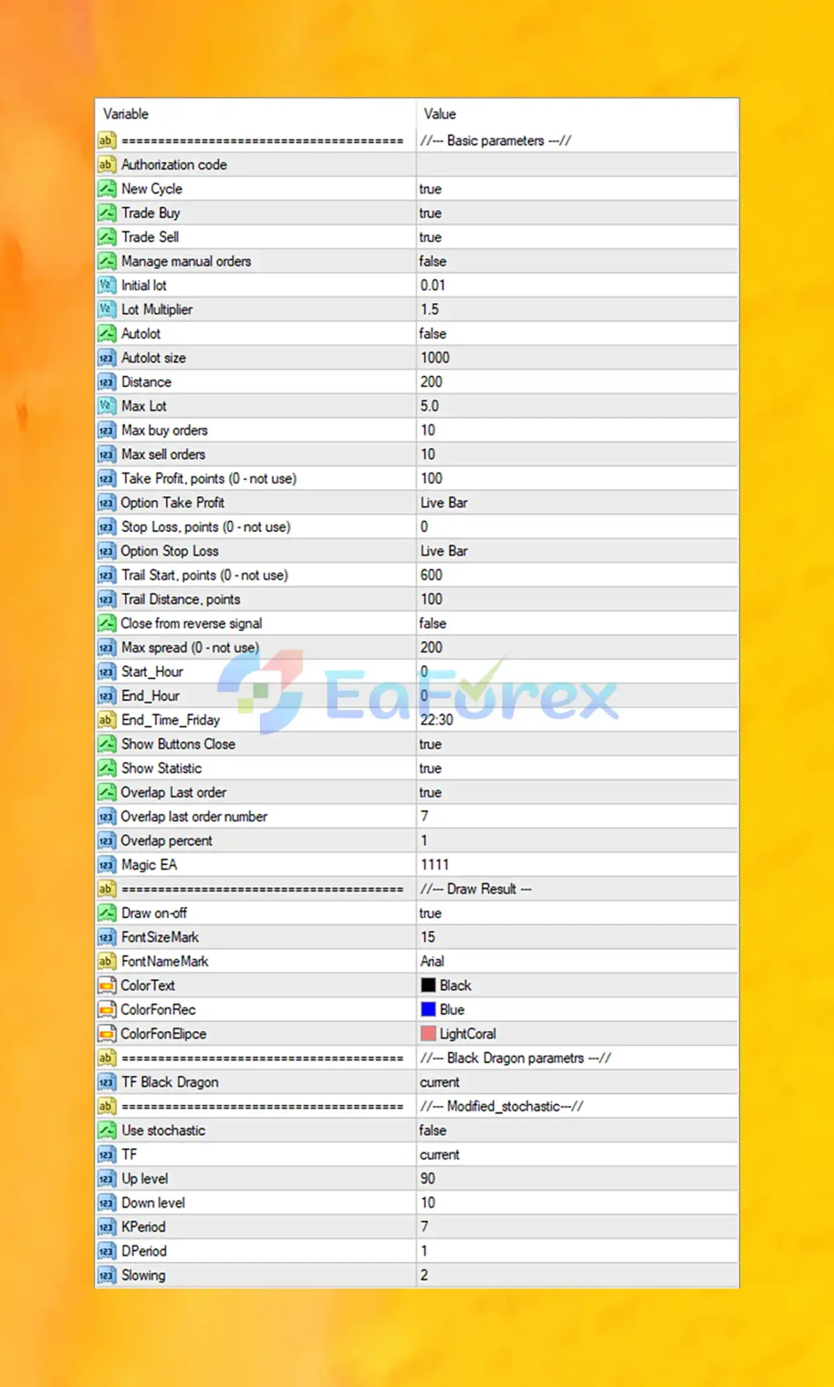 EA Black Dragon Settings