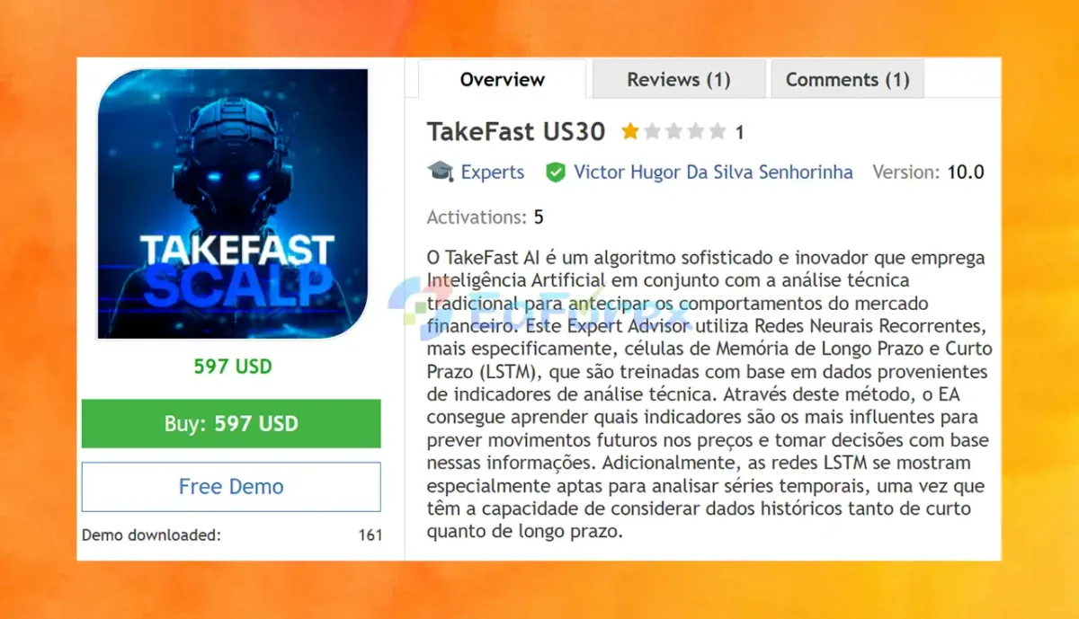takefast us30 ea mt4 features