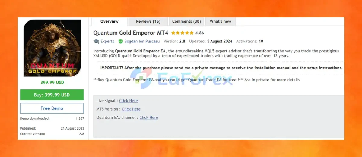 Quantum Gold Emperor MT4Overview