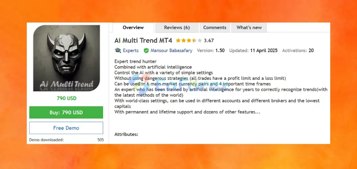 Ai Multi Trend MT4 EA