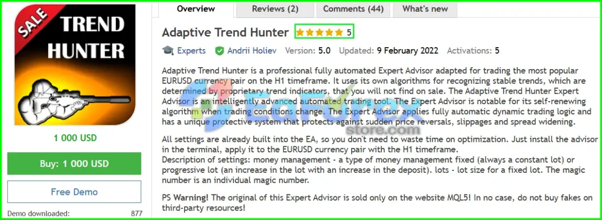 Adaptive Trend Hunter EA Overview