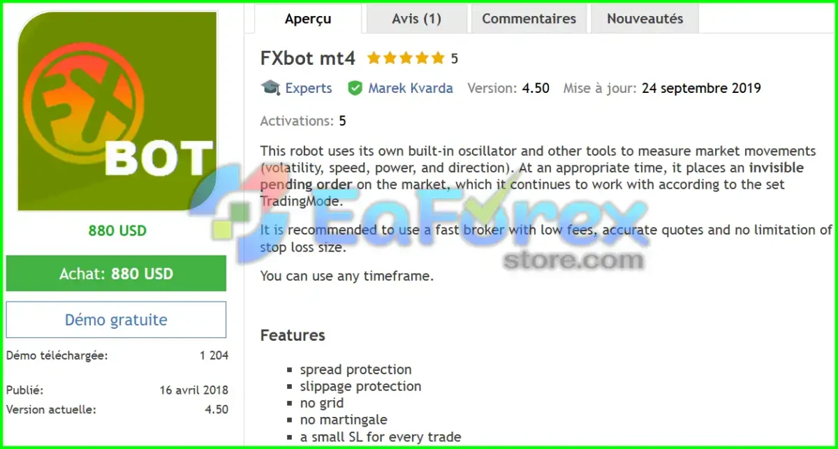 FXbot mt4 Overview
