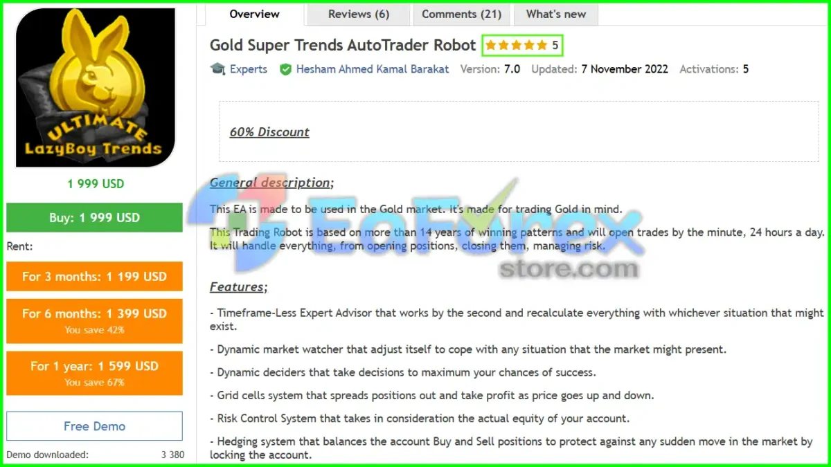 Gold Super Trends AutoTrader Robot Overview