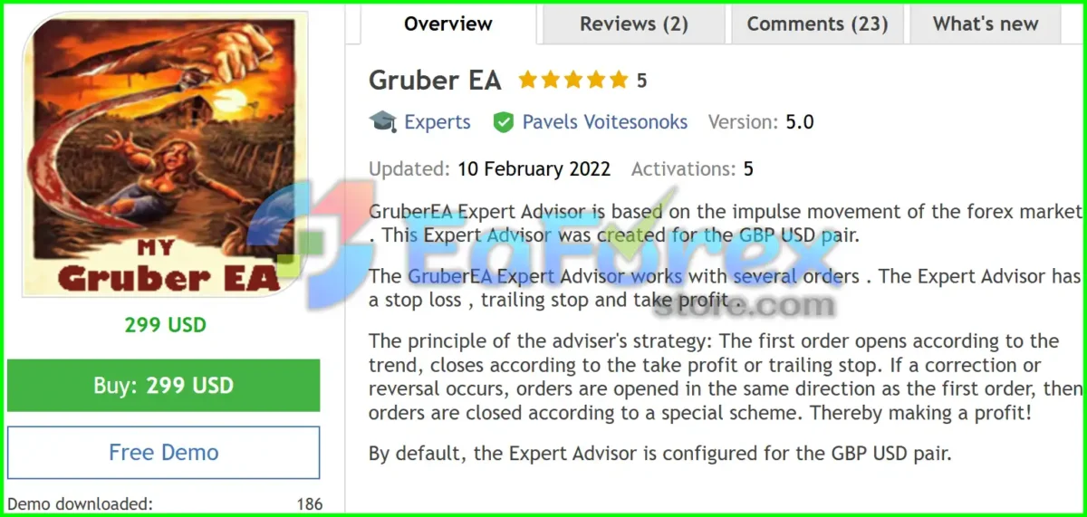 Gruber EA MT4 Overview