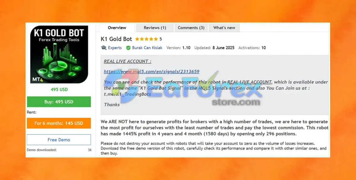 K1 Gold Bot Overview