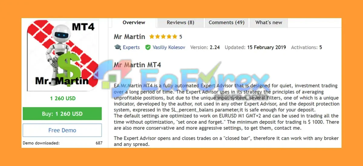 Mr Martin EA Overview