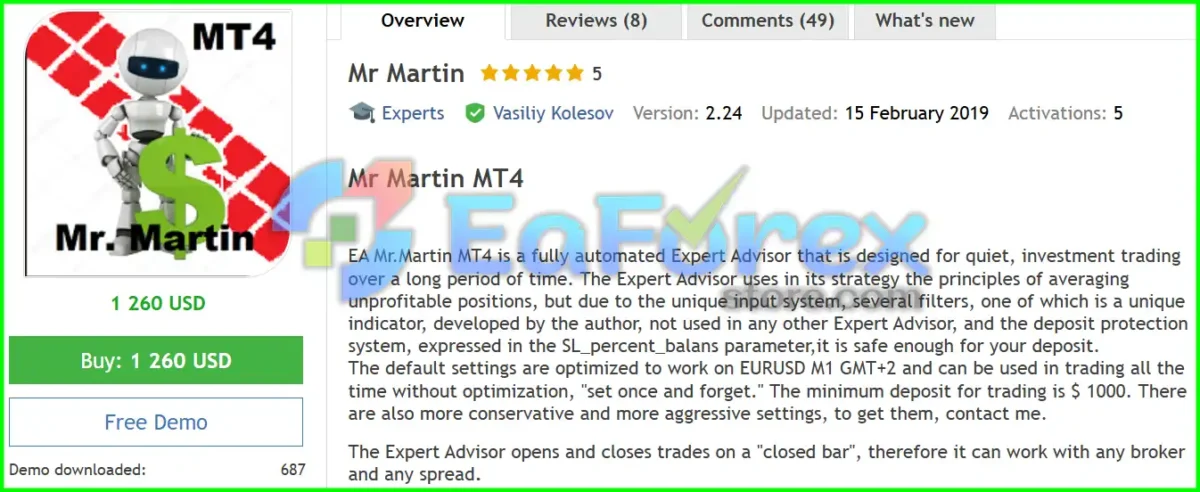 Mr Martin EA Overview