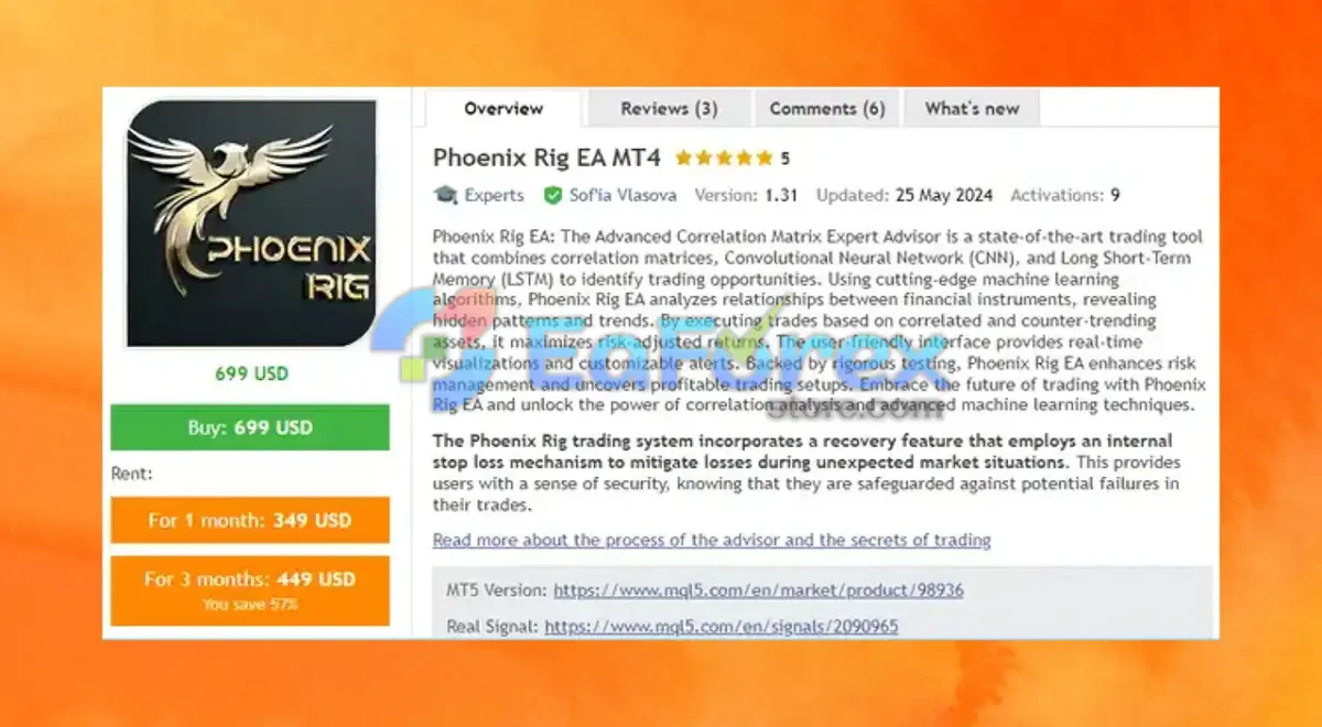 Phoenix Rig EA MT4 Overview