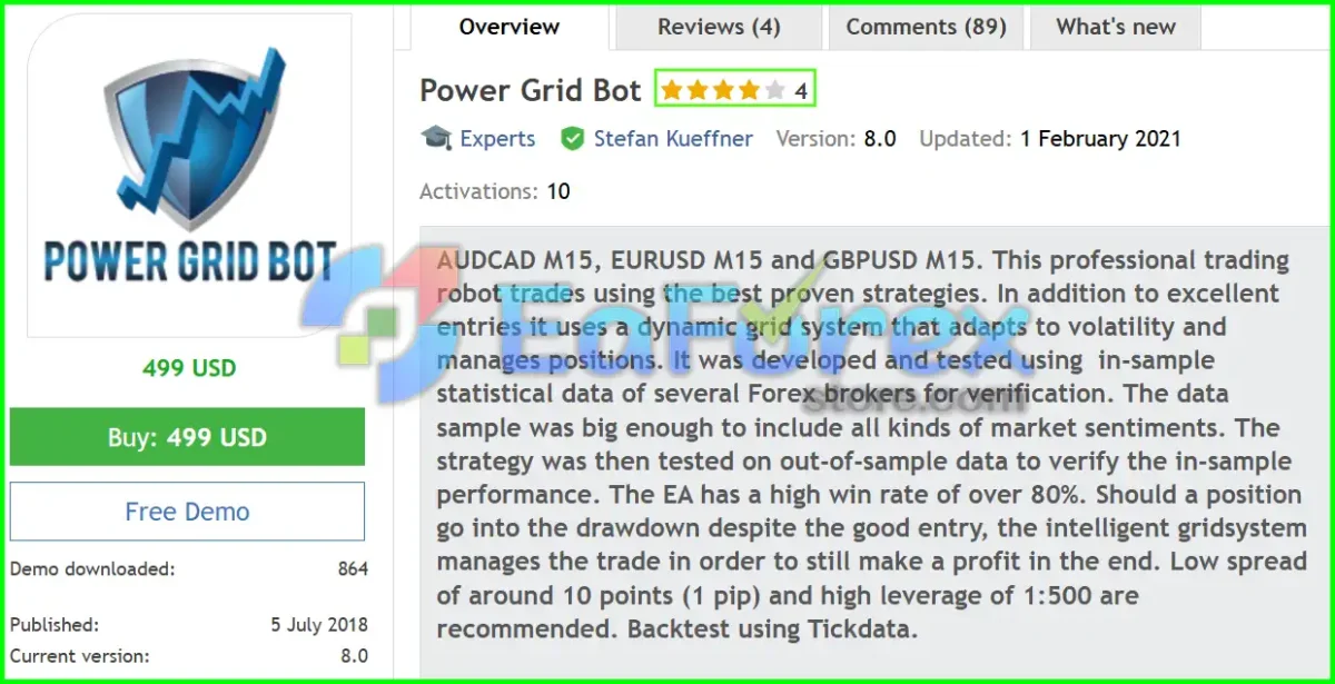 Power Grid Bot MT4 Overview