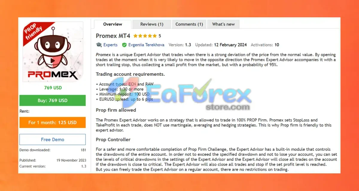 Promex MT4 Overview
