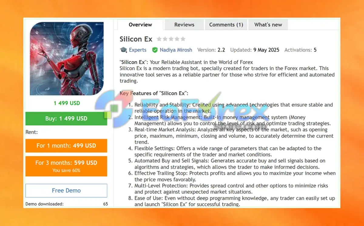 Silicon Ex EA MT4 Overview