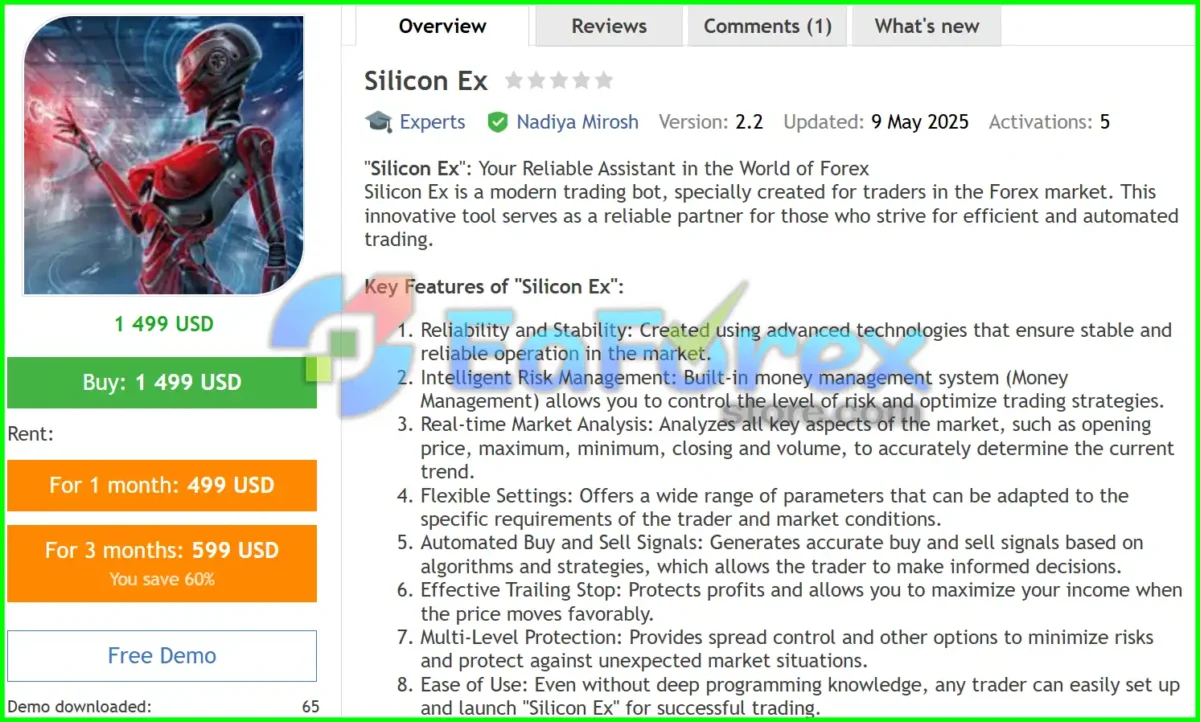 Silicon Ex EA MT4 Overview