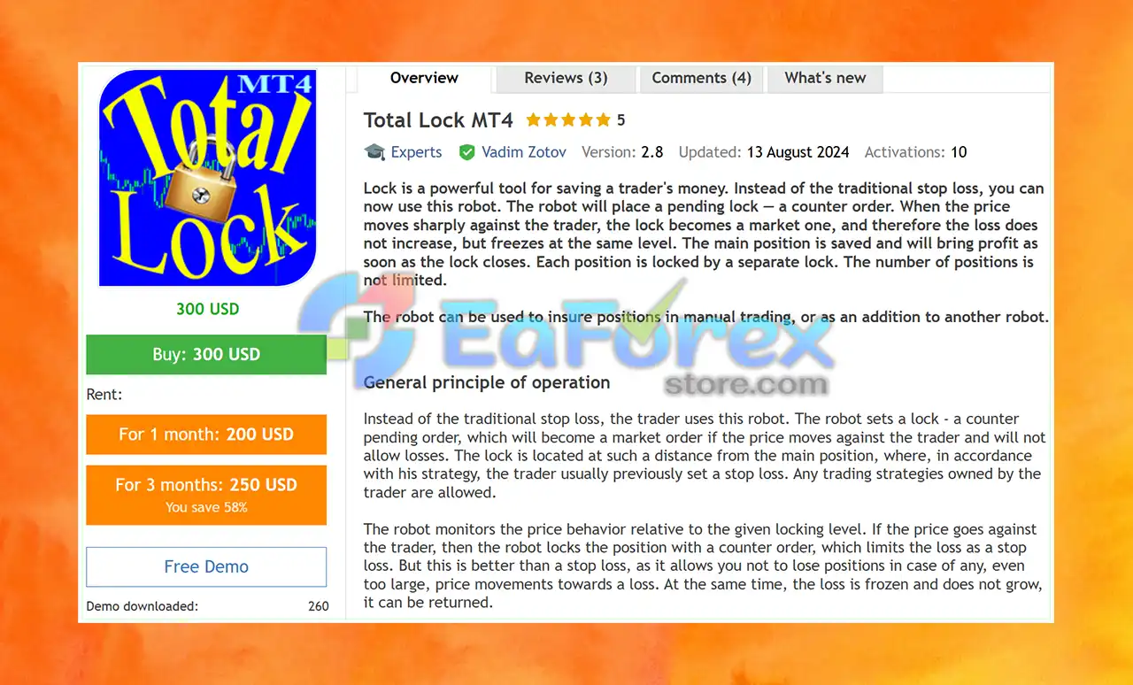 Total Lock MT4 Overview