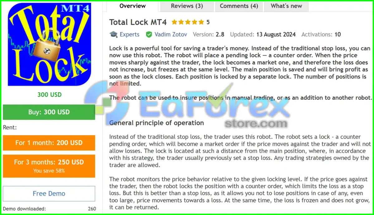 Total Lock MT4 Overview