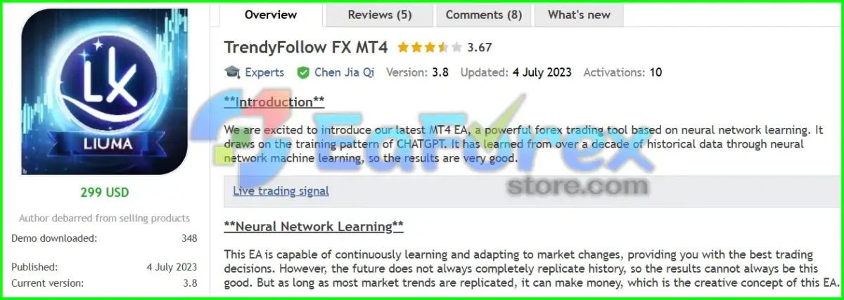 TrendyFollow FX MT4 Overview