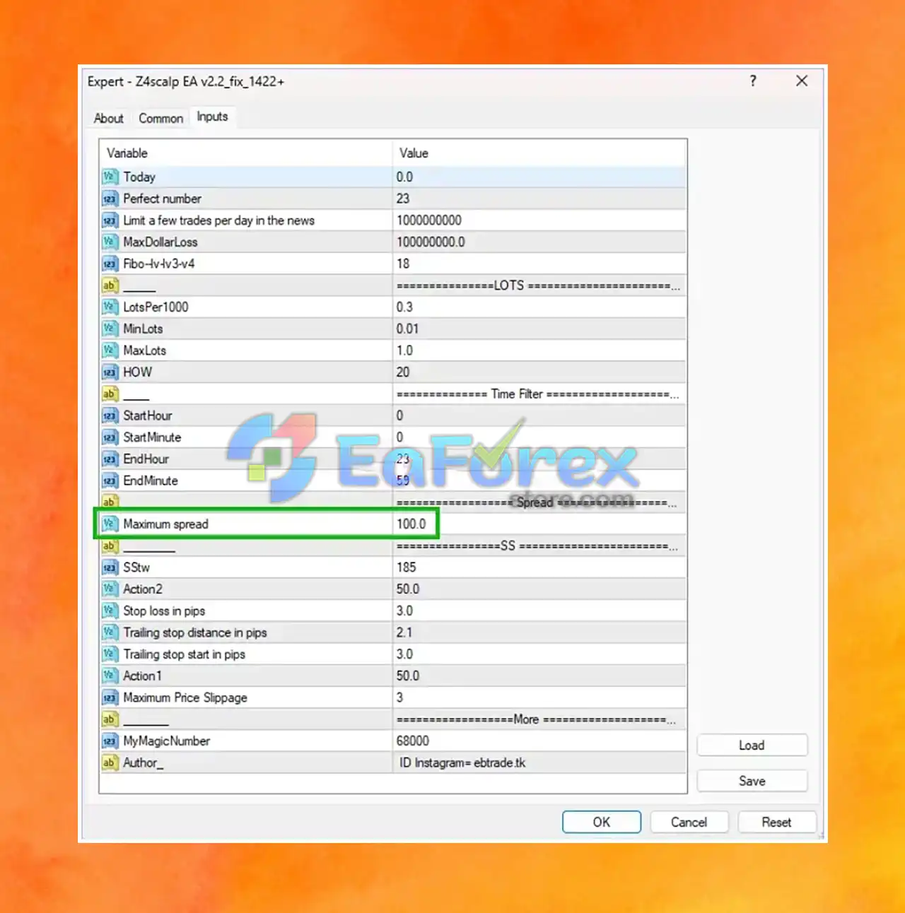 Z4scalp MT4 settings