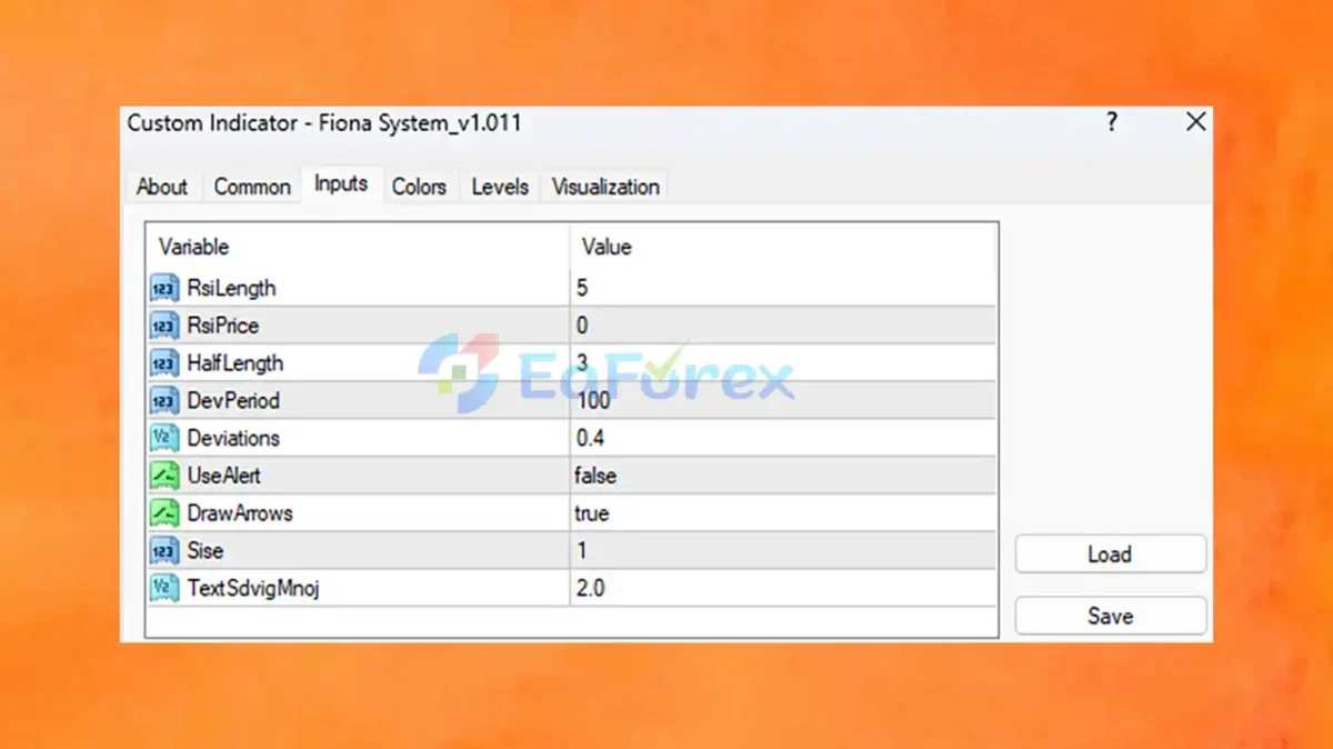 Fiona Trading System setting