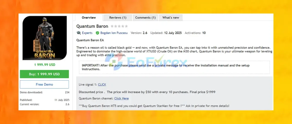 Quantum Baron EA Overview