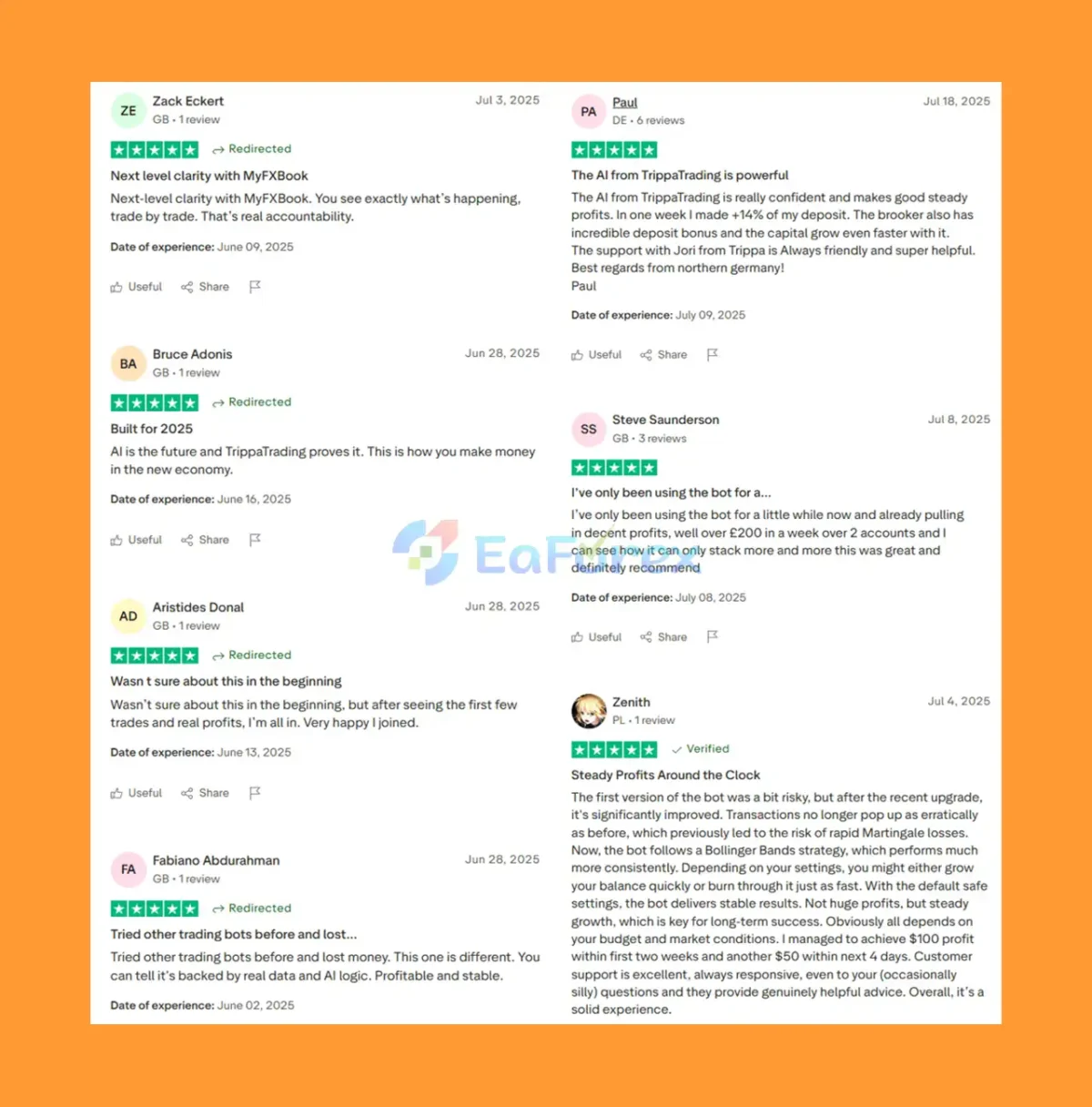 TrippaTrading AI Trustpilot Reviews