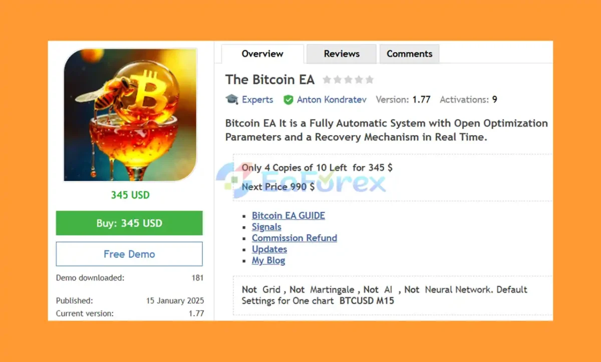 The Bitcoin EA MT5 Overview