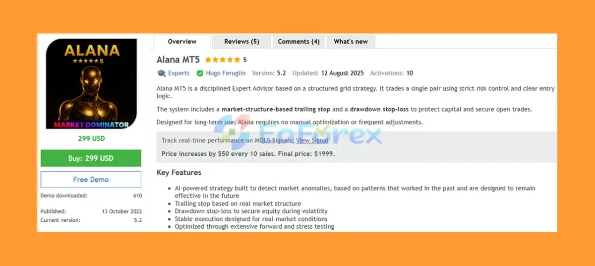 Alana MT5 Overview