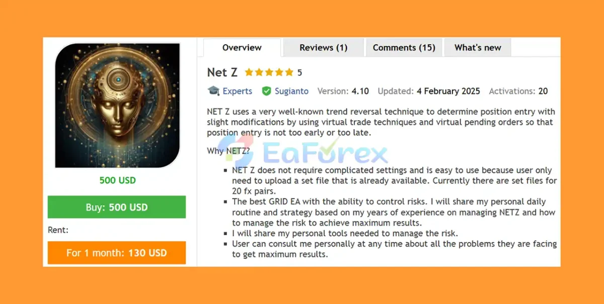 Net Z EA MT5 Overview