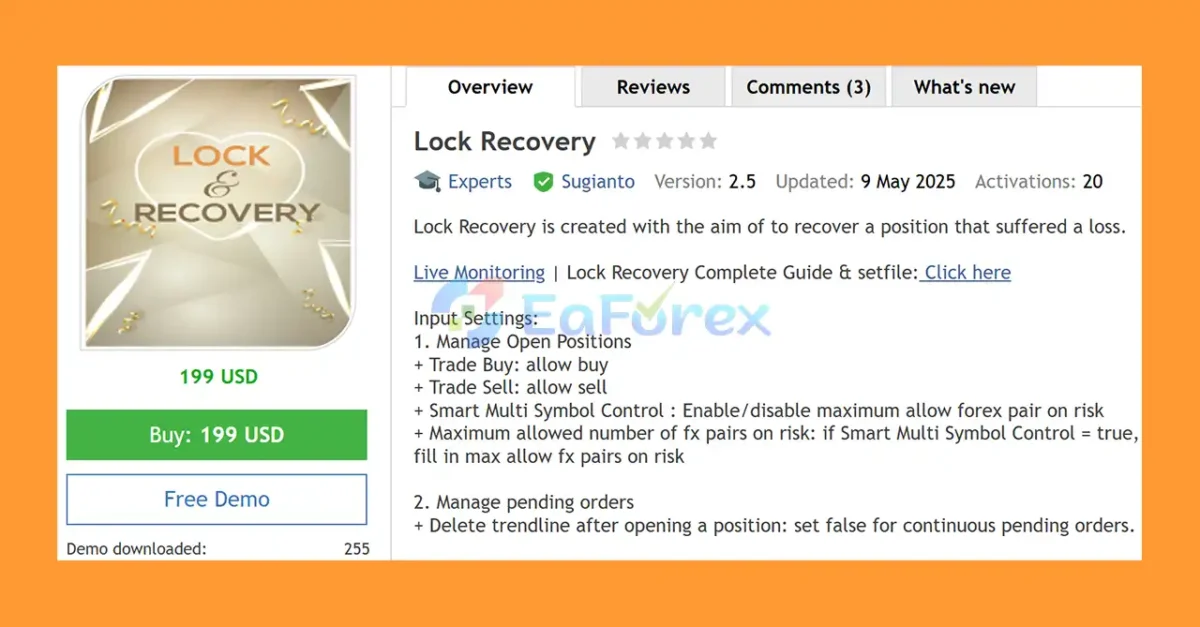Lock Recovery EA MT5 Overview