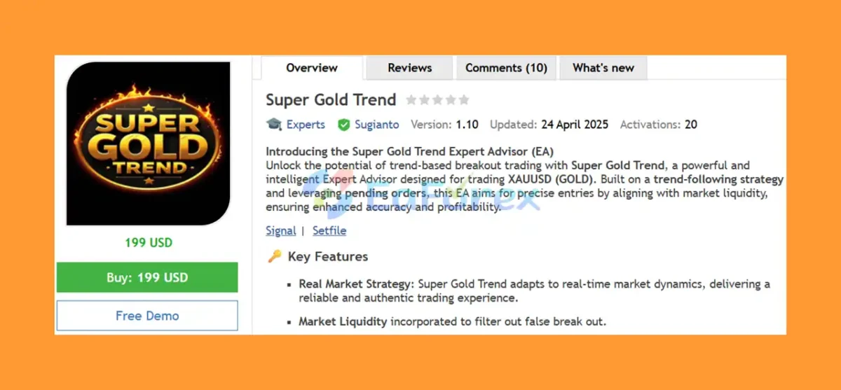 Super Gold Trend EA MT5 Overview